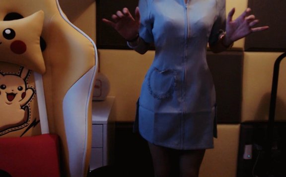 AKI秋水7月福利蓝护士